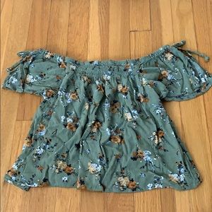 off the shoulder floral top